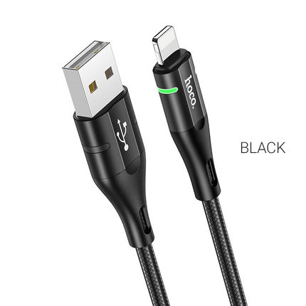 Cable USB to Lightning "U93 Shadow" charging data sync Black