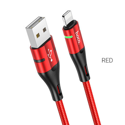 Cable USB to Lightning "U93 Shadow" charging data sync Red