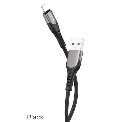 Cable USB to Lightning "U80 Cool silicone" charging data sync Black