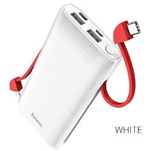 Power bank "J67 Rill" 10000mAh with built-in cables White