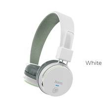 Headphones "W19 Easy move" wireless and wired telescopic head beam White