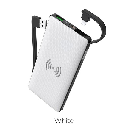 Power bank "S10" 10000mAh wireless charging White
