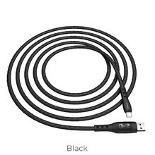Cable USB to Type-C "S6 Sentinel" with timing display Black