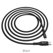 Cable USB to Lightning "S6 Sentinel" with timing display Black