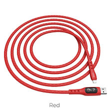 Cable USB to Lightning "S6 Sentinel" with timing display Red