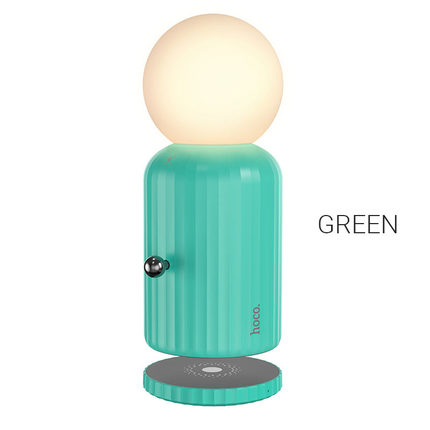 Night light "H8 Jewel" with wireless charger Green