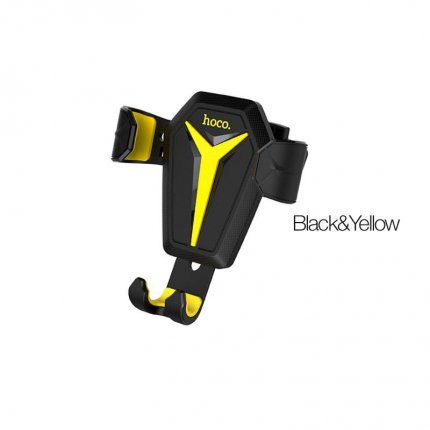 Car holder “CA22 Kingcrab” clip mount in air outlet Black-Yellow 