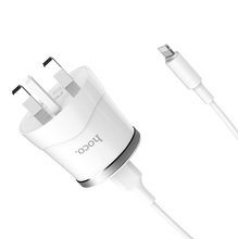 Wall charger "C37B Dignity" single USB set with Lightning cable UK White