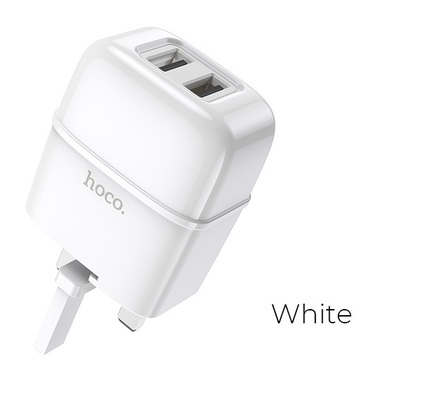 Wall charger "C77B Highway" dual port charger UK plug White