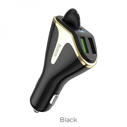 Car charger “E47 Traveller” with wireless headset Black