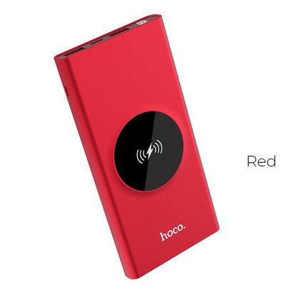 Power bank "J37 Wisdom" 10000 mAh wireless charging dual ports Red