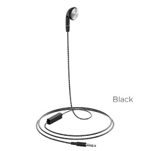 Wired earphone 3.5mm "M61 Nice tone" single ear with microphone Black