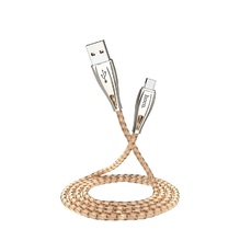 Cable USB to Micro-USB "U56 Metal armor" charging data sync 1.2m Gold