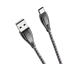 Cable USB to Type-C "U56 Metal armor" charging data sync 1.2m Black
