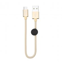 Cable USB to Micro-USB "X35 Premium" charging data sync 0.25m Gold