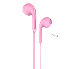 Wired earphones 3.5mm "M39 Rhyme sound" with microphone Pink