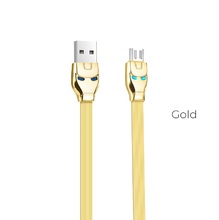 Cable USB to Micro USB "U14 Steel man" charging data sync 1.2m Gold
