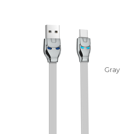 Cable USB to Type C "U14 Steel man" charging data sync 1.2m Gray