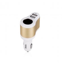 Car charger "UC206" dual USB single cigarette lighter White