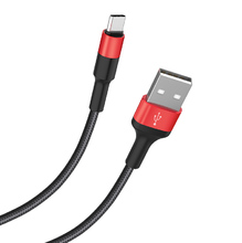 Cable USB to Type-C "X26 Xpress" charging data sync 1m Black/Red
