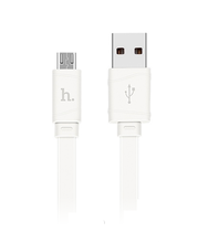 Cable X5 Bamboo USB to Micro-USB charging data sync 1m White